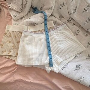 Brandy Melville, Women's White and Cream Shorts Set, one size